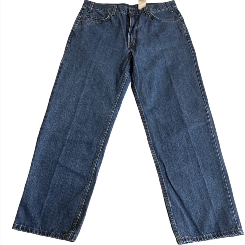Kirkland Signature Mens Classic Straight Jeans Blue‎ Pockets Medium Wash 36 x 30